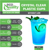 16oz Clear PLA Iced Coffee Smoothies Compostable Cups