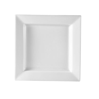 7-inch deep square plate, white small dish, modern dinnerware, chip-resistant, microwave-safe, dishwasher-safe, perfect for appetizers, salads, desserts, side dishes, and elegant food presentation.