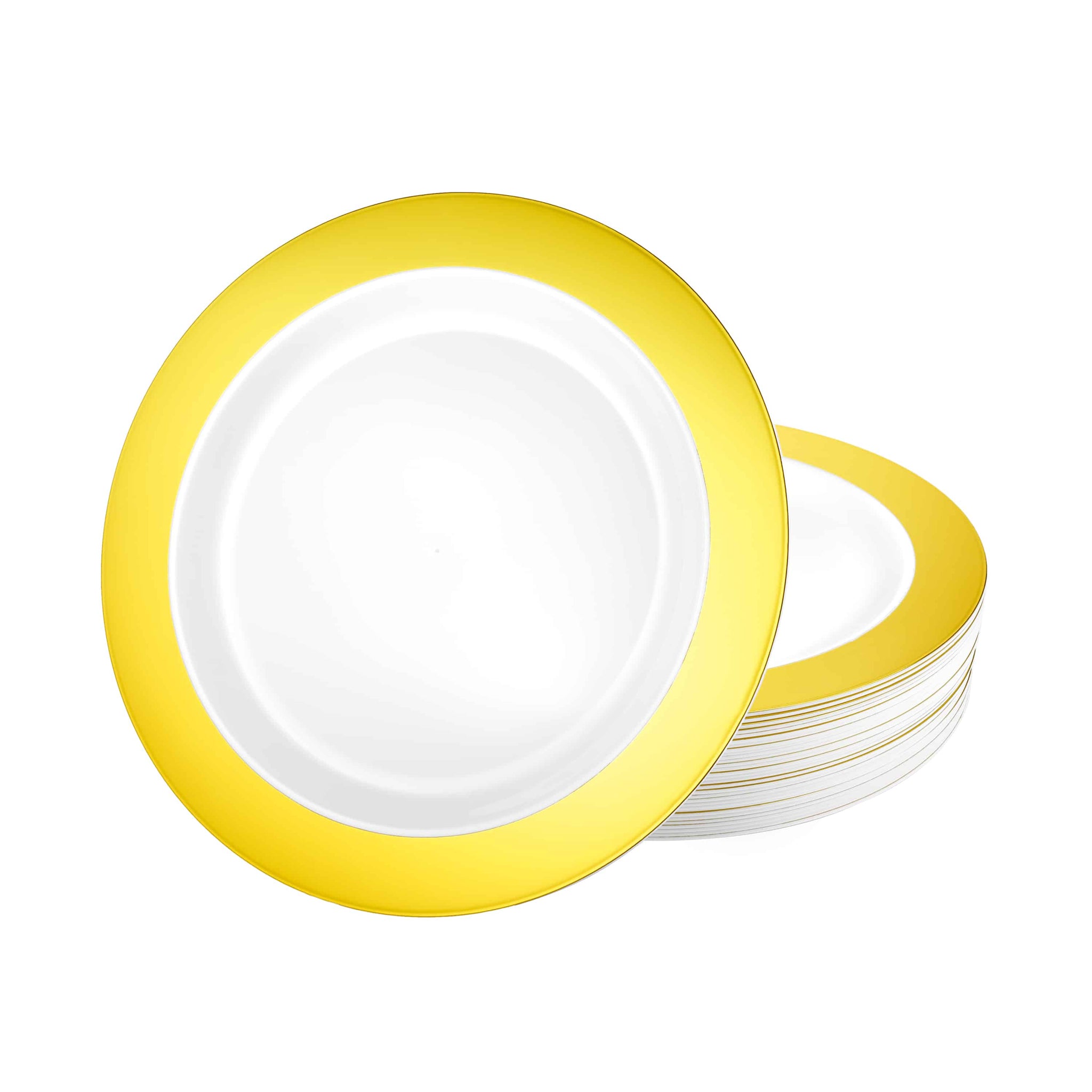 Magnificence Round Gold Plates in 10.25