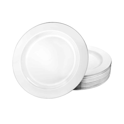 Magnificence Round Silver Edge Plate – Available in 10.25
