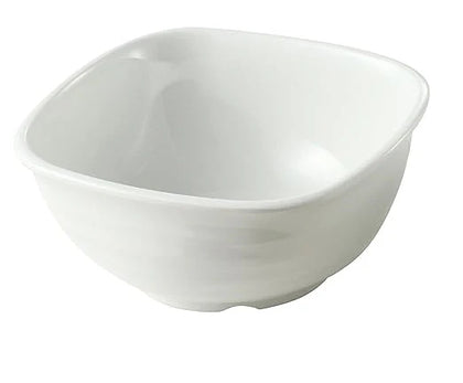EcoQuality Square Bowl, this square-shaped bowl is designed with a sleek and modern look that is sure to impress your guests. It's large enough to serve your favorite soups, salads, or pasta dishes. This bowl is just the right size for any meal or snack. Made of durable melamine, this bowl is built to last. It is dishwasher safe, making it easy to clean and maintain its pristine appearance. Elevate your dining experience with these high quality affordable restaurant dinnerware.