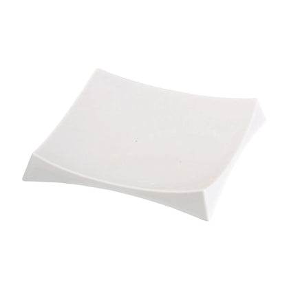 EcoQuality Square Sushi Plate with Foot is a stylish and durable addition to any restaurant or catering setting. This square footed plate is perfect for serving sushi, appetizers, side dishes, and hot meals. Crafted from high-quality melamine allowing you to elevate your dining experience 
with these high quality affordable restaurant dinnerware.