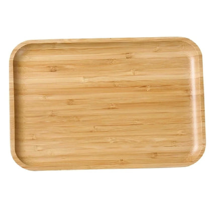 This wooden tray is made from natural bamboo, offering a lightweight yet durable solution. Its natural wood material ensures a sustainable, eco-friendly option suitable for various food display applications, supporting HACCP workflows and sanitation standards in professional settings. High quality and affordable wooden tray.