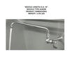  8-1/2 inch shank faucet with 6 inch spout, designed for sink installation.