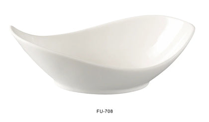 This bowl offers a fresh and modern design, providing a neutral and sophisticated bone white backdrop for showcasing a variety of culinary creations. This dinnerware is ideal for serving individual salads, side dishes, or appetizers. Crafted from high-quality porcelain with added alumina, this bowl is both durable and versatile, making it an excellent choice for homes, restaurants, or catering services.