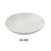 This salad bowl is specially formulated to meet professional standards for microwave and dishwasher safety, supporting efficient cleaning and reheating processes in busy restaurant kitchens, cafeterias, and catering operations. Its clean white finish offers a neutral presentation conducive to various table settings and food presentation needs.