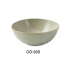 This bowl is earthy tone complemented by a golden rim enhances presentation quality while maintaining durability and microwave and dishwasher resistance ideal for consistent daily use in busy foodservice environments. The sturdy porcelain construction ensures longevity and compatibility with high-volume cafeteria, banquet, or restaurant settings, supporting efficient service while preventing chipping or staining over time.