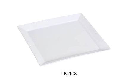 This bone white square plate offers durability and resistance to heat and dishwasher cleaning, making it suitable for placement in ovens and microwave ovens. Its robust ceramic material provides an ideal solution for applications requiring reliable dishware for mid-range workflows, such as school cafeterias, restaurants, catering operations, and institutional kitchens. 