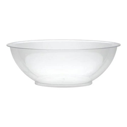 Clear Bowl available in 80 oz., 160 oz., and 320 oz. sizes. Perfect for serving salads, snacks, or desserts at weddings, parties, or gatherings. Durable, stylish, and versatile for any table setting.