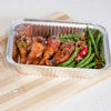 1.5lb Disposable Takeout Oblong Aluminum Foil Deep Baking Pans with Dome Lids