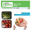 12in x 2000ft Plastic Film Roll Food Service Wrap with Cutter Box