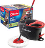 O-Cedar Easywring Microfiber Spin Mop with Bucket Red Gray