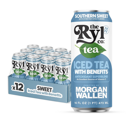 Ryl Southern Sweet Iced Tea 16oz cans pack of 12 zero sugar beverage
