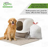 13 Gallon White Dog Litter Bags with Red Easy Tie Drawstring