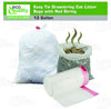 13 Gallon White Cat Litter Bags with Red Easy Tie Drawstring