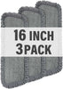 16.5 Inch Microfiber Mop Pads Refills, 3 Pack Reusable Replacement Heads