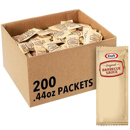 rectangular single serve barbecue sauce packets small portion kraft sauce for dipping