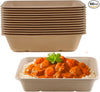 Compostable Rectangular Sugarcane Container Bowl with Lid