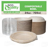 Compostable Round Sugarcane Container Bowl with Lid