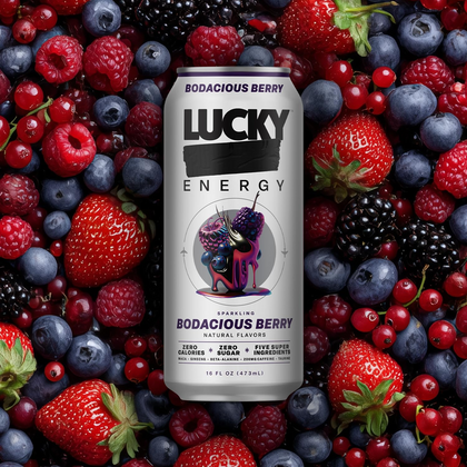 16oz Lucky Energy Sparkling Bodacious Drink Pack of 12