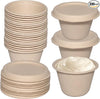 4 ounce dressing cups sample containers lunch sauce cups slime containers jello shots hot sauce containers kitchen storage containers reusable food storage containers hinged lid food storage butter cups plastic portion cups to go restaurant supplies salad compostable sugarcane pulp fiber 4oz
