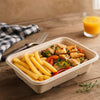 Compostable Rectangular Sugarcane Container Bowl