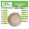 Compostable Round Sugarcane Container Bowl with Lid