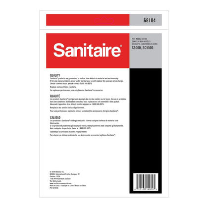 Sanitaire White RL Premium Paper Bags 68104 for EON Upright Vacuums, 10 Pack