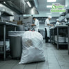 13 Gallon White Garbage Bags with Red Easy Tie Drawstring