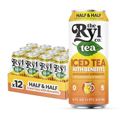 Ryl Half Iced Tea and Half Lemon Lemonade 16oz cans 12 pack