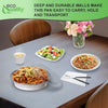 Disposable Round Aluminum Foil Takeout Pans with Clear Dome Lids