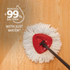 O-Cedar Easywring Microfiber Spin Mop with Bucket Red Gray