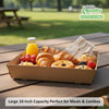 10 x 6.75 x 2.5 Inches Recycled Kraft Paper 4 Corner Pop Up Stadium Tray