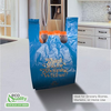 Large blue plastic shopping bags with thank you design for stores