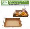 10 x 6.75 x 2.5 Inches Recycled Kraft Paper 4 Corner Pop Up Stadium Tray