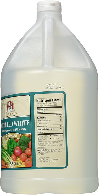 large 1 gallon container white vinegar 4 percent acidity bulk liquid