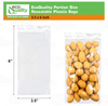 EcoQuality resealable clear plastic food storage bags portion 10 inches