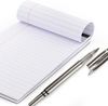 8.5x11 Inches Writing Pad with 50 Ruled White Sheets for Office and School
