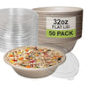 Compostable Round Sugarcane Container Bowl with Lid