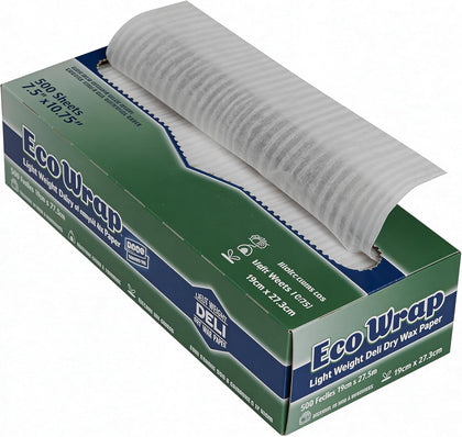 10 x 10.75 Inch Deli Dry Wax Food Wrap Paper Sheets