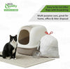 13 Gallon White Cat Litter Bags with Red Easy Tie Drawstring