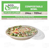 Compostable Round Sugarcane Container Bowl with Lid