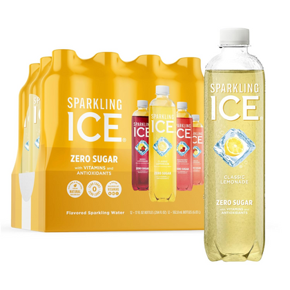 Sparkling Ice Lemonade Variety Pack 12 bottles of 17oz refreshing drinks