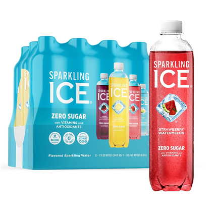 Sparkling Ice Blue Variety Pack 12 Bottles 17oz Naturally Flavored Sparkling Water