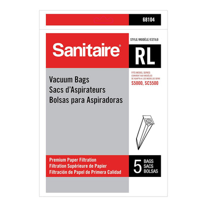 Sanitaire White RL Premium Paper Bags 68104 for EON Upright Vacuums, 10 Pack