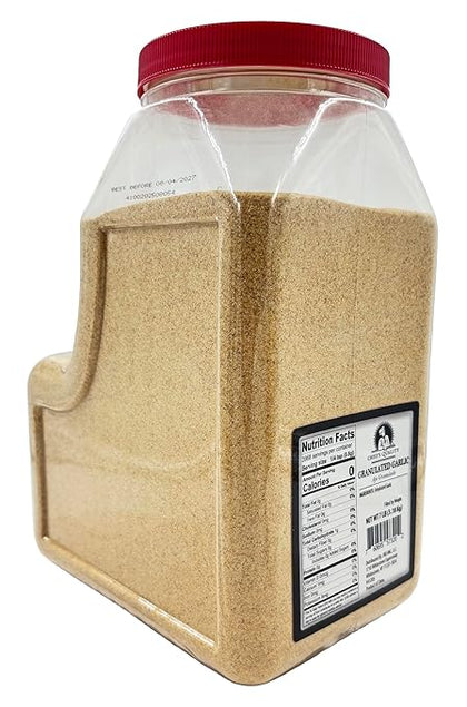 coarse granulated garlic 7 lbs plastic jar dry seasoning for cooking and marinades