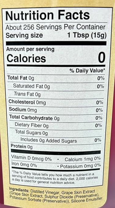 1 gallon plastic jug red vinegar 5 percent acidity bulk liquid for cooking