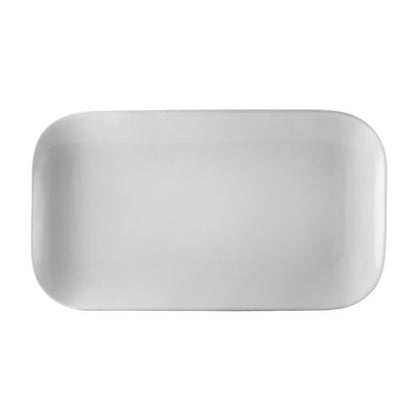 8 3/8” Coupe Rectangular Platter – Durable ceramic serving dish for appetizers, side dishes, and desserts. Modern rectangular design with microwave, oven, and dishwasher-safe for easy use.