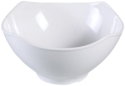 EcoQuality Bowl, this square-shaped bowl is designed with a sleek and modern look that is sure to impress your guests. It's large enough to serve your favorite soups, salads, or pasta dishes. This bowl is just the right size for any meal or snack. Made of durable melamine, this bowl is built to last. It is dishwasher safe, making it easy to clean and maintain its pristine appearance. Elevate your dining experience with these high quality affordable restaurant dinnerware.