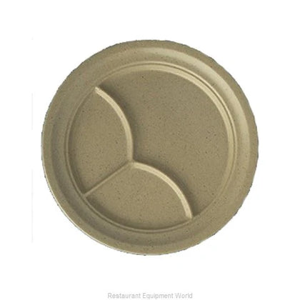 3-Compartment Plate w/ Cup Holder this plate is made from extra heavy-duty melamine, ensuring that it is built to last. It comes in a beautiful sand color that compliments any tableware. One of the most unique features of this compartment plate is the cup holder, which makes it convenient for people to hold their drinks while enjoying their meals allowing you to elevate your dining experience with these high quality affordable restaurant dinnerware.
